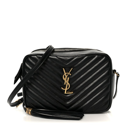 Saint Laurent Calfskin Matelasse Monogram Lou Camera Bag Black 1 of 10