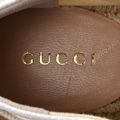 Gucci Canvas Crystal Embellished Espadrilles 36.5 Great White 8 of 10