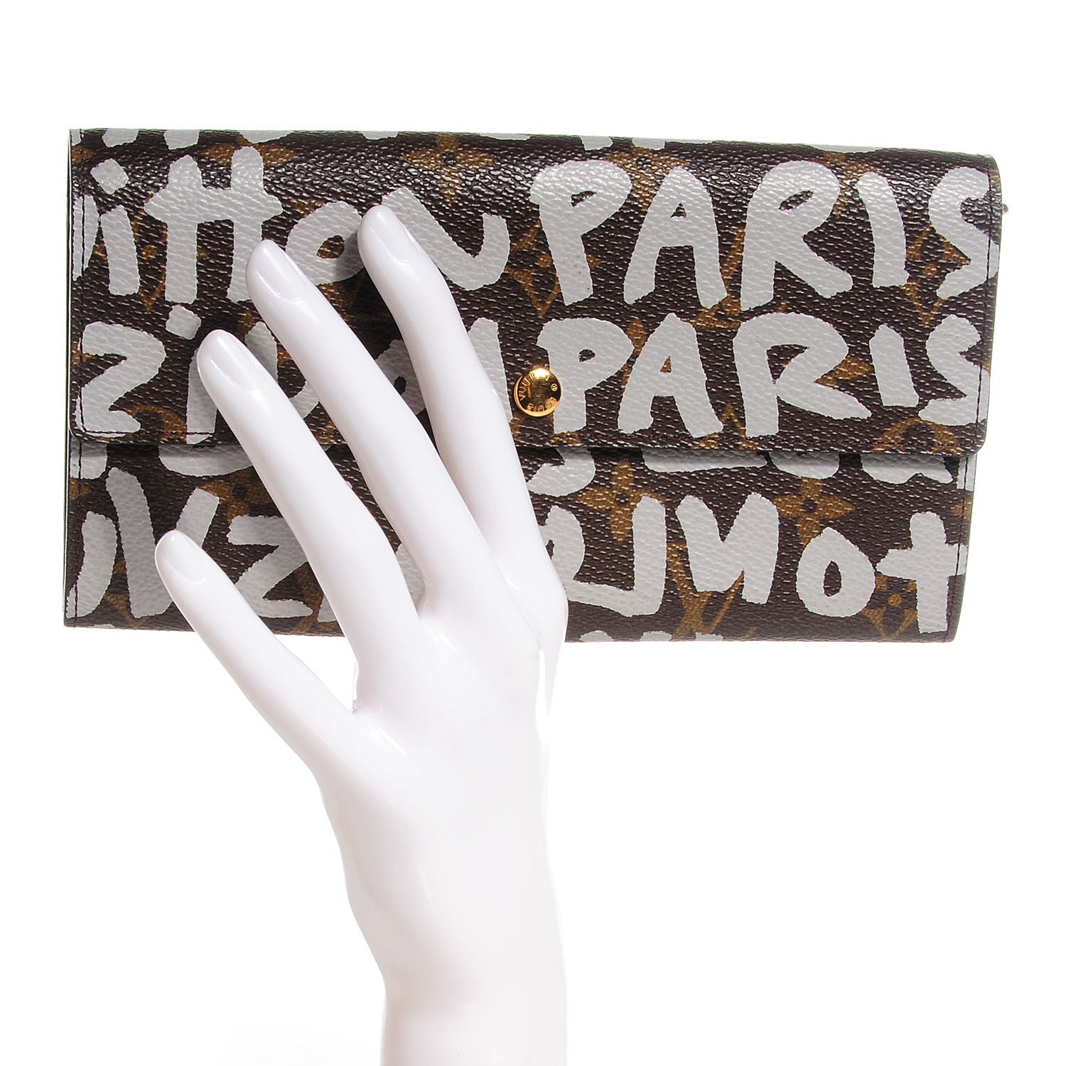 Louis Vuitton Monogram Graffiti Porte-Monnaie Wallet Silver 2 of 8