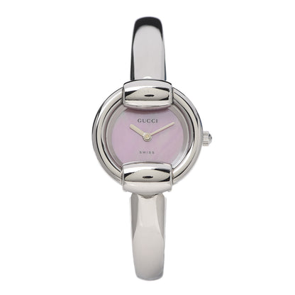 Gucci Stainless Steel Pink Mother of Pearl 25mm 1400L Quartz Watch 1 of 6