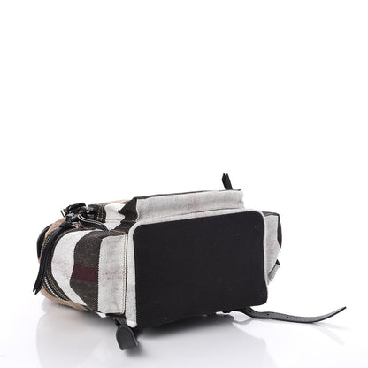Burberry Canvas Mega Check Medium Rucksack Backpack Black 4 of 8