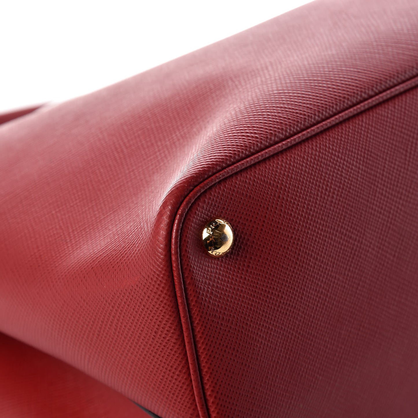 Saffiano Cuir Medium Double Bag Rosso