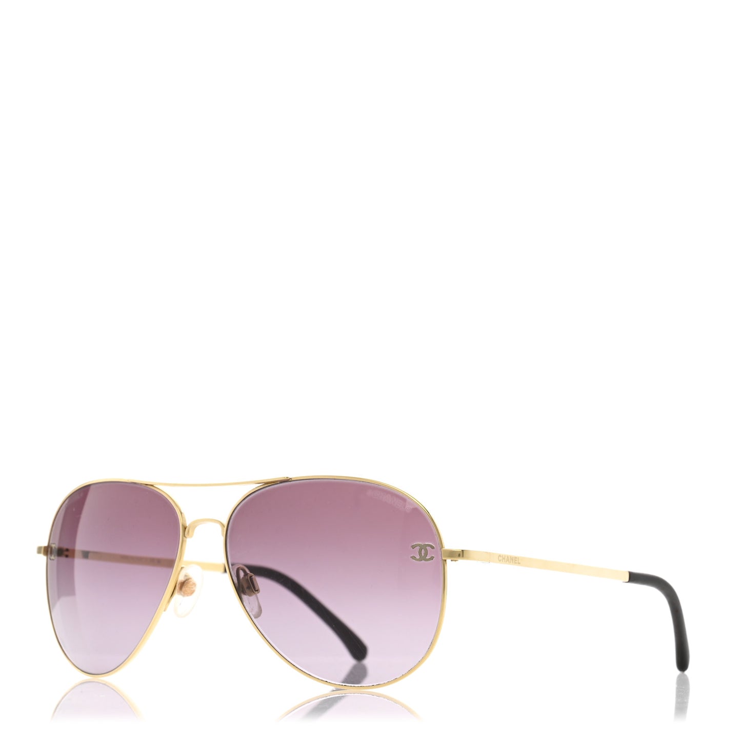 Metal Aviator CC Sunglasses 4189-T-Q Purple