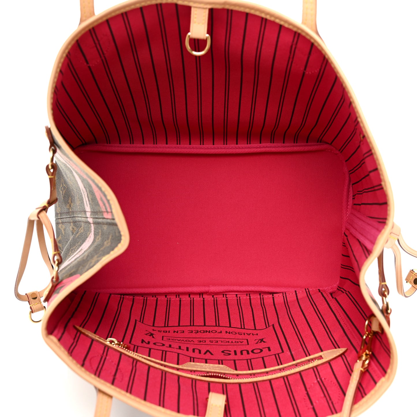 Monogram Bay Neverfull MM Rose Ballerine Poppy