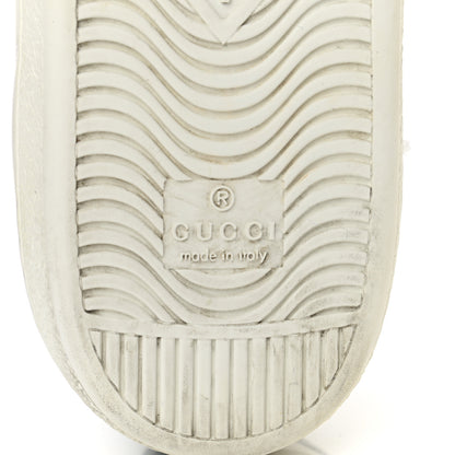 Gucci Calfskin Ayers Bee Embroidered Womens Ace Sneakers 38.5 White Green 7 of 11