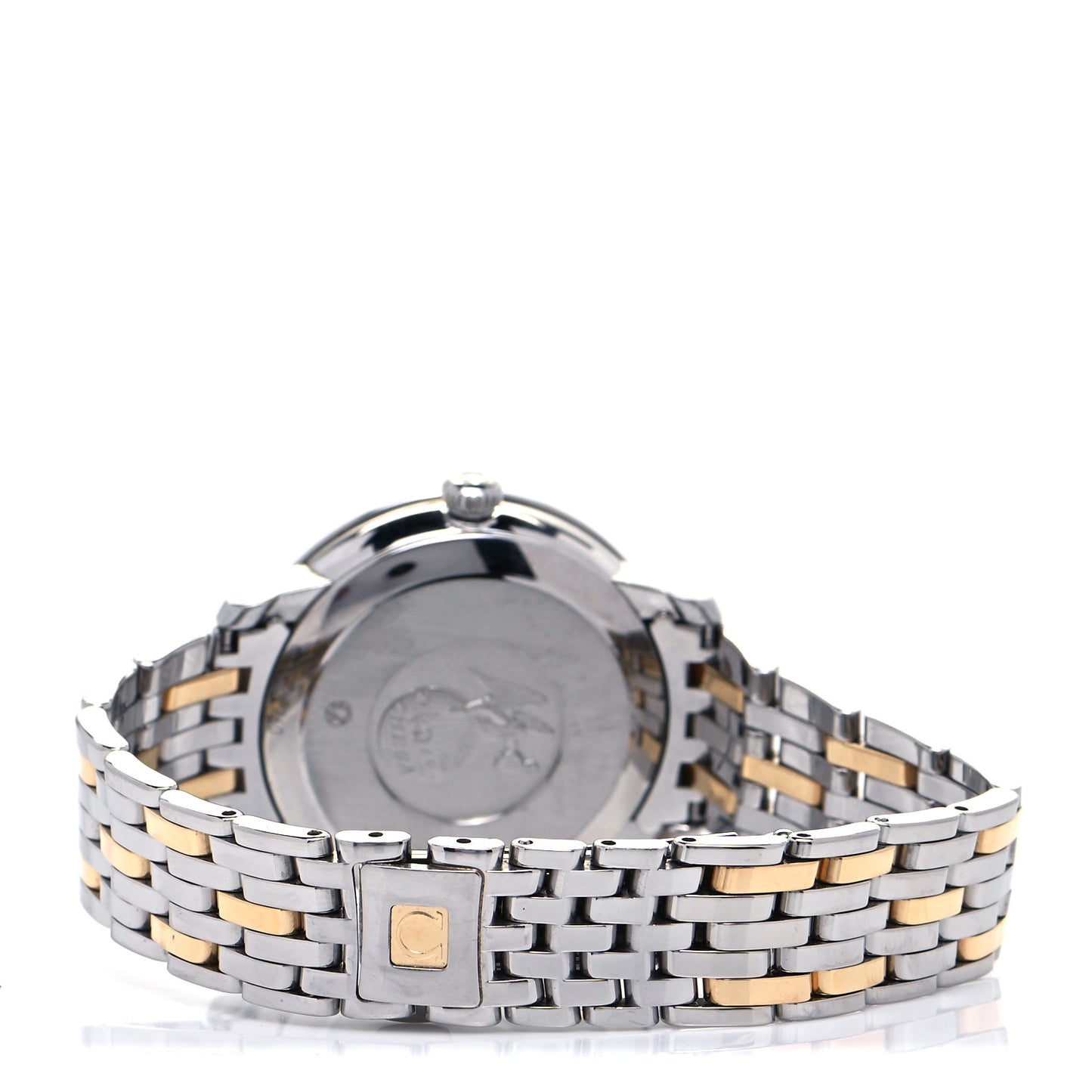Stainless Steel 18K Yellow Gold Diamond 32mm De Ville Co-Axial Automatic Watch 424.13.33.20.52.001