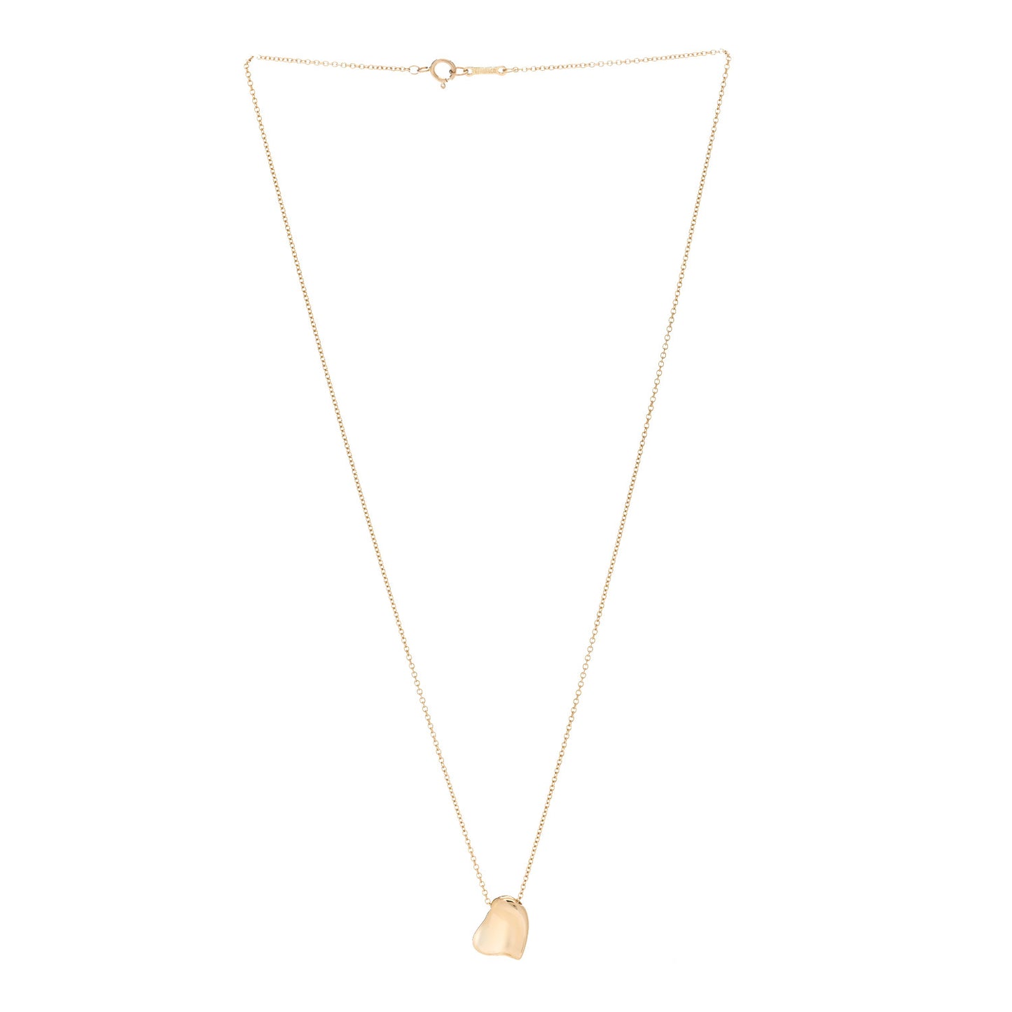 18K Yellow Gold Elsa Peretti Full Heart Pendant Necklace