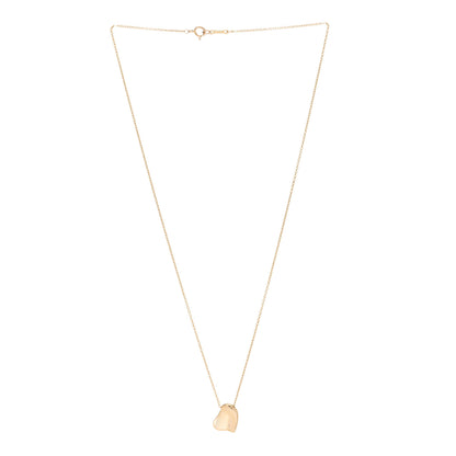 Tiffany 18K Yellow Gold Elsa Peretti Full Heart Pendant Necklace 3 of 6
