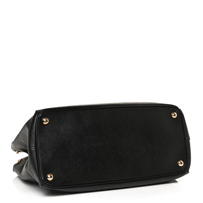 Prada Saffiano Small Galleria Double Zip Tote Black 4 of 10