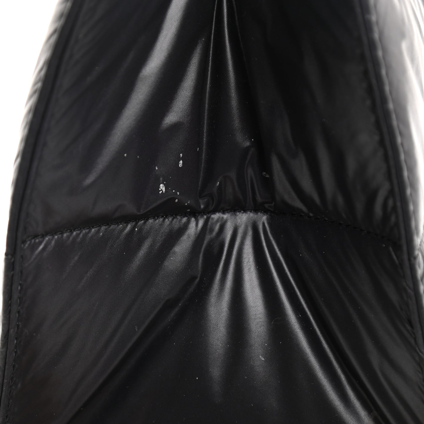 Nylon Medium Puff Shopping Bag Black