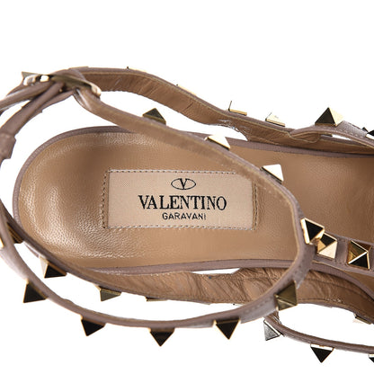 Valentino Garavani Nappa Rockstud Ankle Strap Pumps 37.5 Blue Poudre 7 of 7