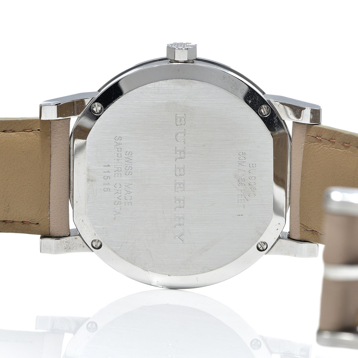 Stainless Steel Calfskin 38mm The City Quartz Watch Beige BU9010