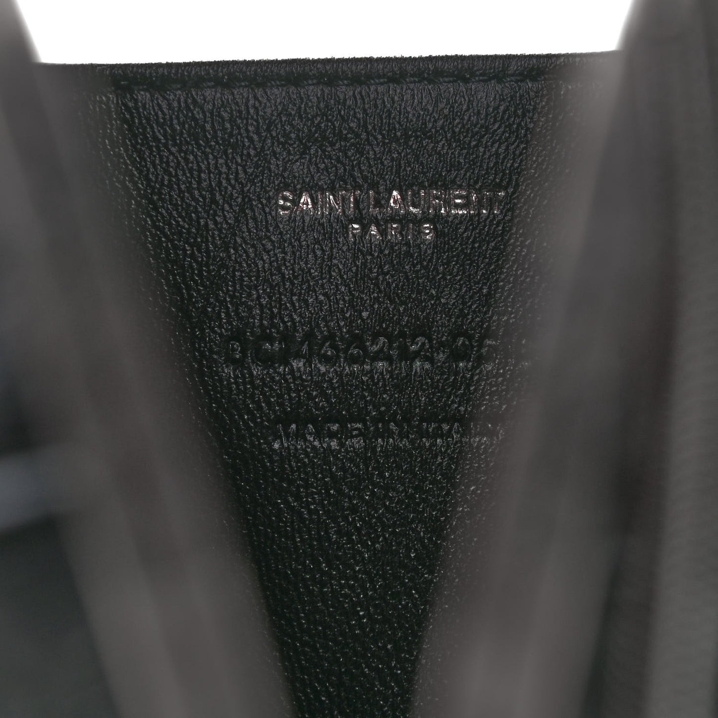 Calfskin Crocodile Embossed Monogram Love Box Bag Black