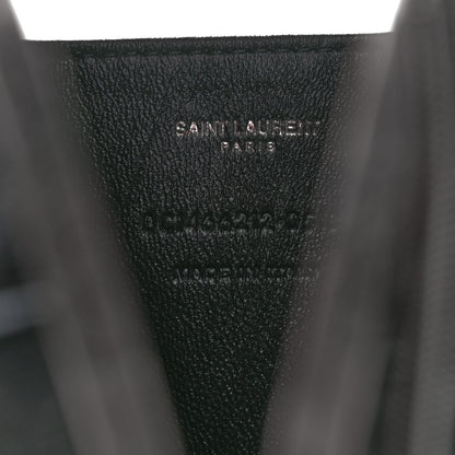 Saint Laurent Calfskin Crocodile Embossed Monogram Love Box Bag Black 6 of 6