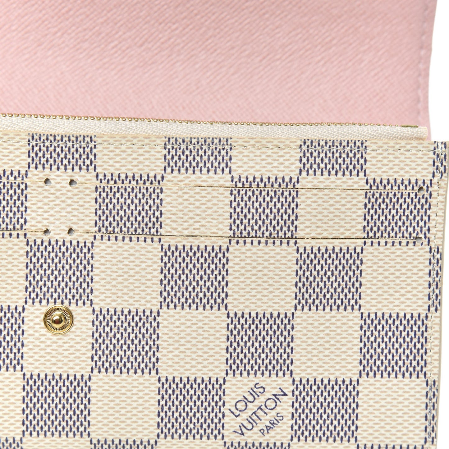 Damier Azur Emilie Wallet Rose Ballerine