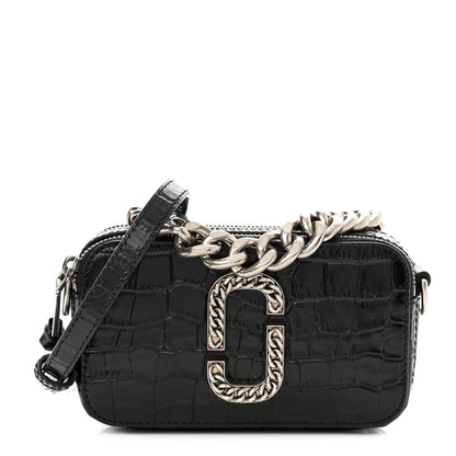 Marc Jacobs Croc Embossed Snapshot Camera Bag Black 1 of 11