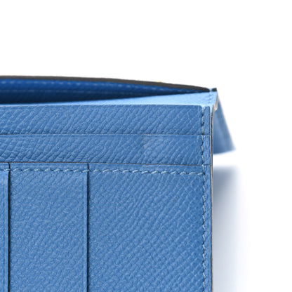 Hermes Epsom Bearn Gusset Wallet Bleu Paradis 8 of 12