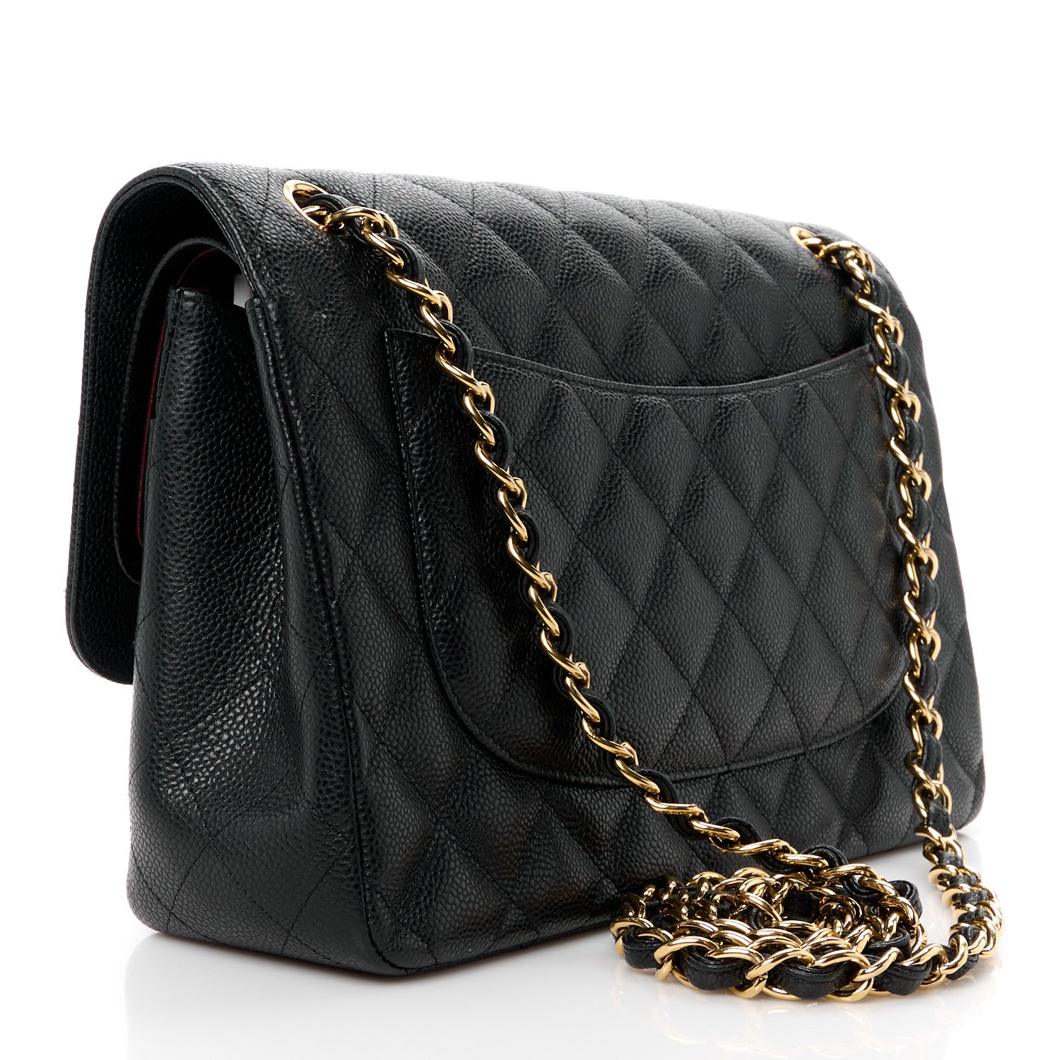 Chanel Caviar Quilted Jumbo Double Flap Black 3 of 12