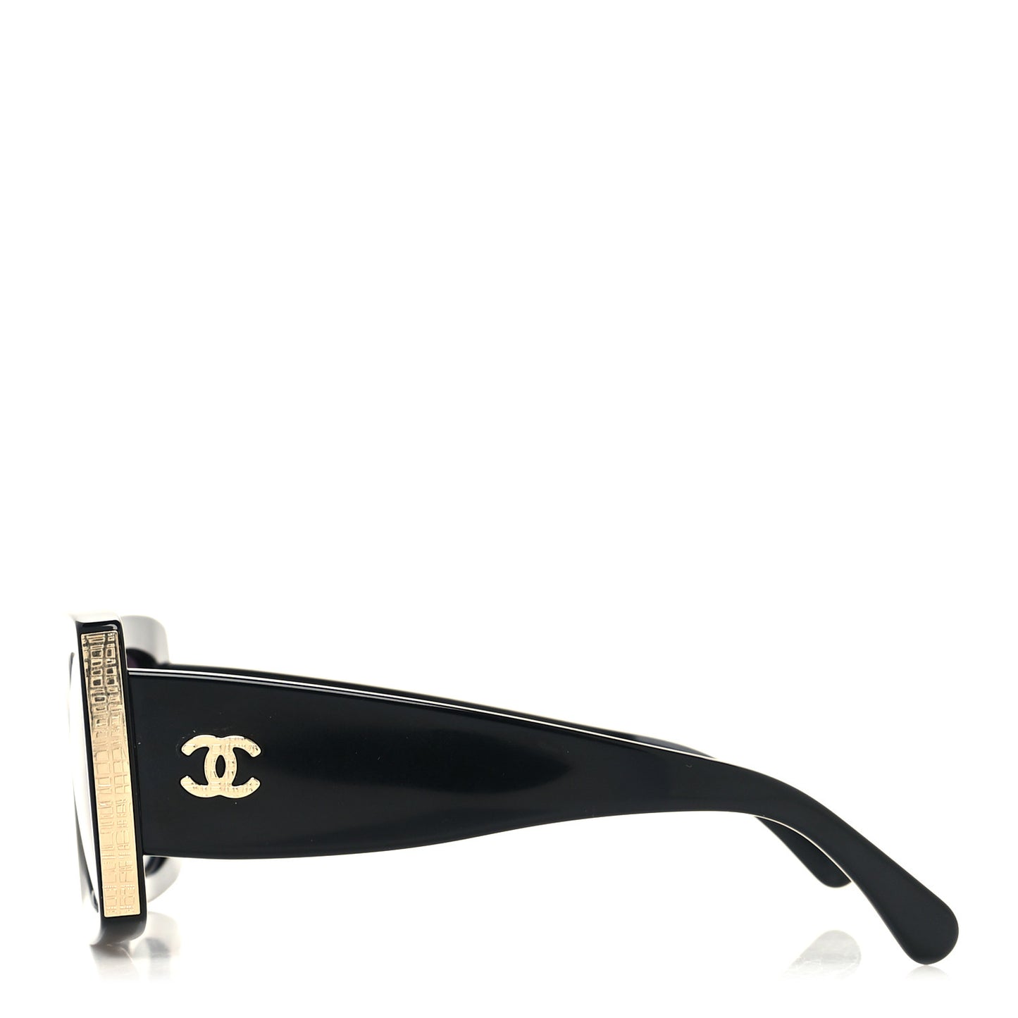 Acetate Rectangle Sunglasses 5435-A Black