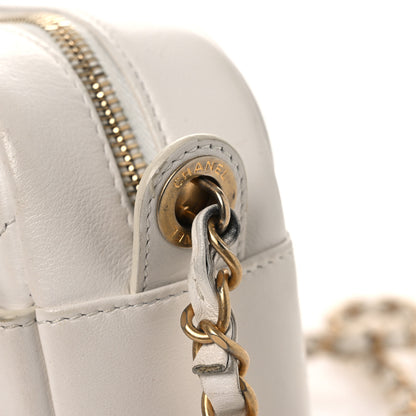 Chanel Calfskin Quilted Enchained Camera Case Bag White 13 of 14