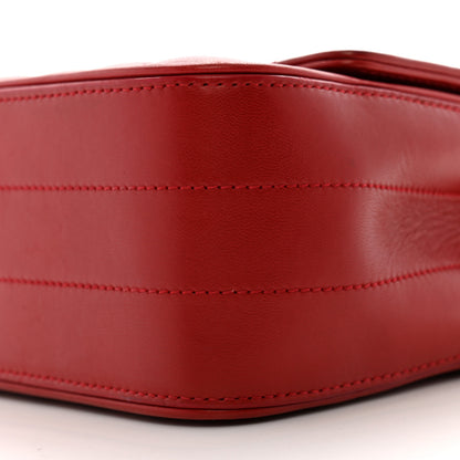 Saint Laurent Lambskin Matelasse Monogram Medium Vicky Chain Bag Rouge Eros 10 of 15