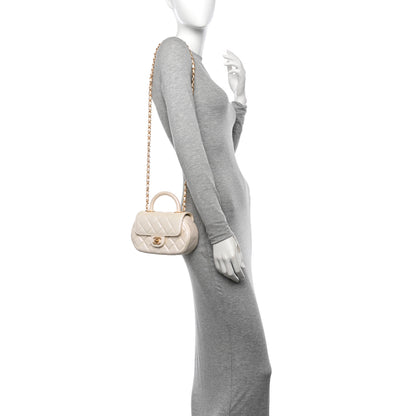 Chanel Iridescent Lambskin Quilted Baywatch Top Handle Flap White 2 of 11