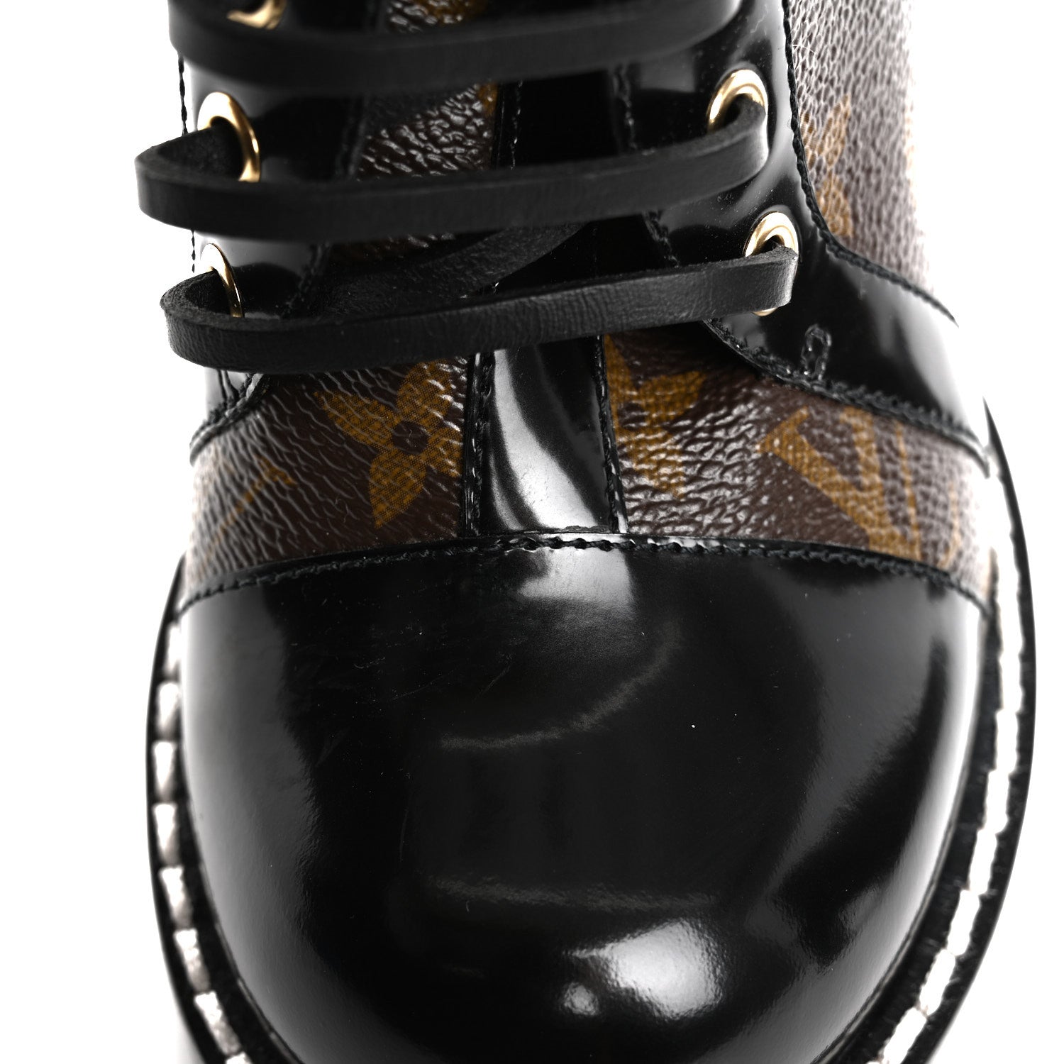 Louis Vuitton Patent Calfskin Monogram Star Trail Ankle Boots 37.5 Black 11 of 11