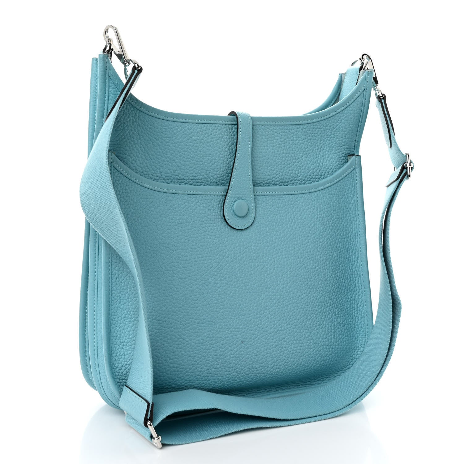 Hermes Taurillon Clemence Evelyne III PM Bleu Atoll 2 of 9