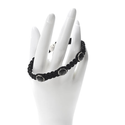 David Yurman Sterling Silver Nylon Forged Carbon Bracelet 2 of 6