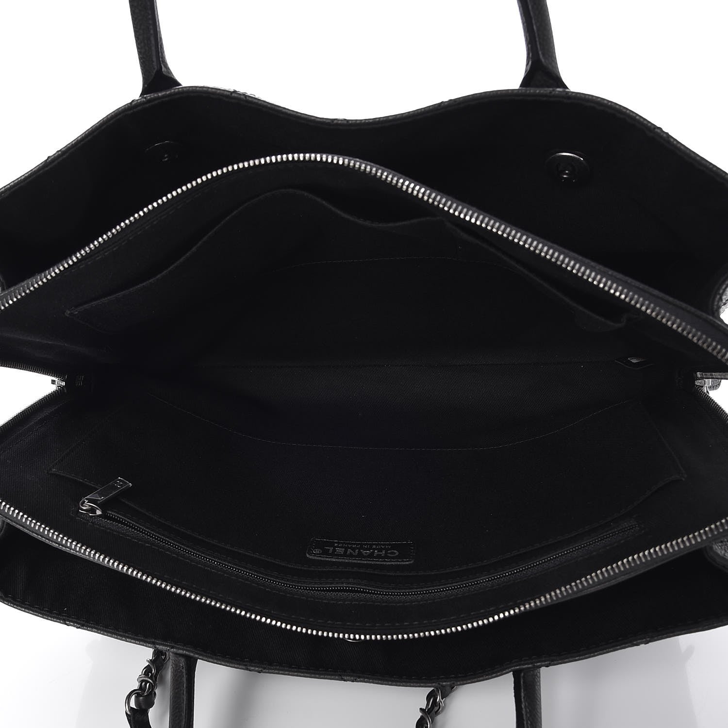 Chanel Grained Vegetal Calfskin Urban Shopping Tote Black 6 of 9