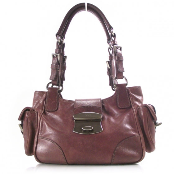 Prada Calfskin Rocket Antic Lock Red 1 of 10