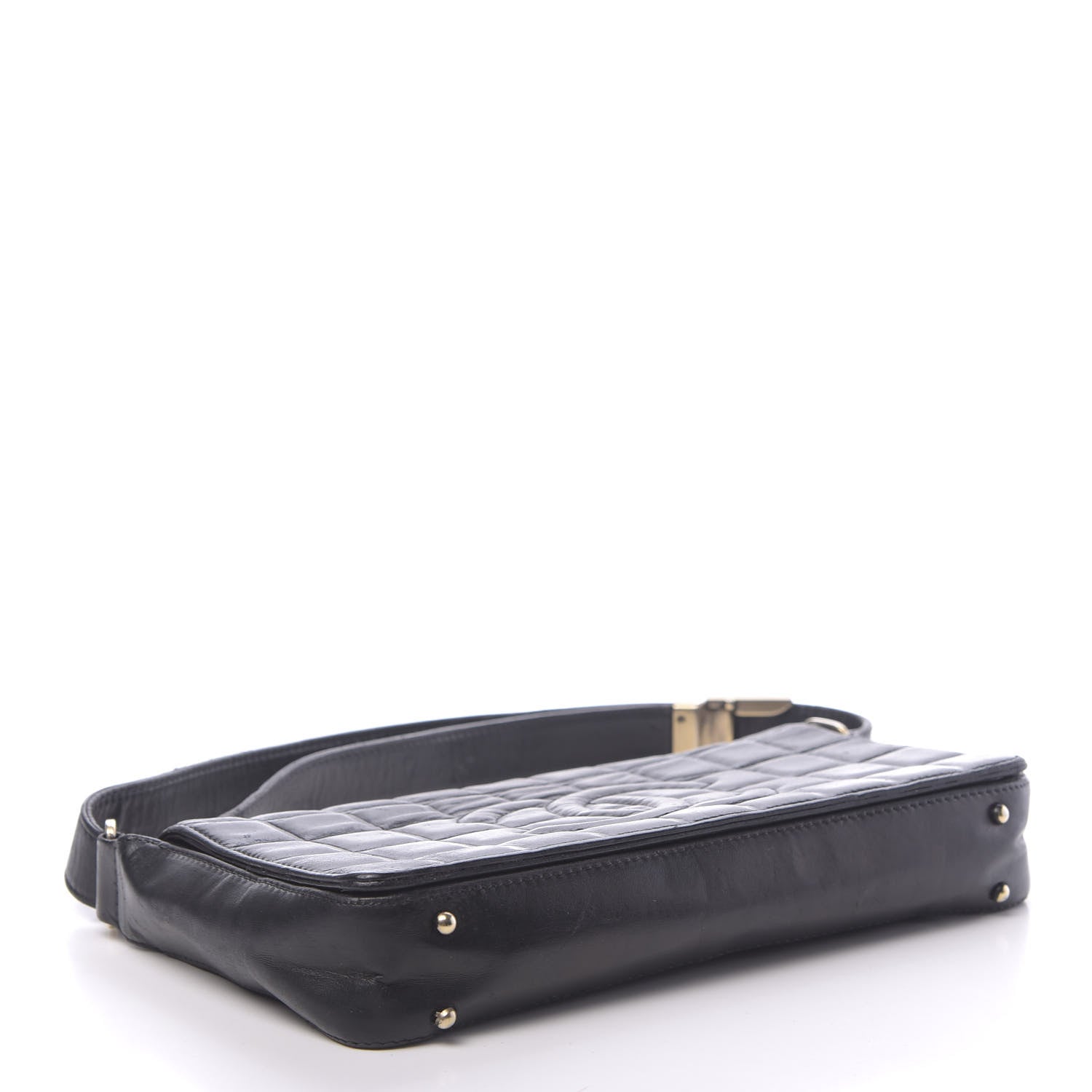 Chanel Lambskin Quilted CC Chocolate Bar Flap Black 4 of 13