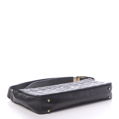 Chanel Lambskin Quilted CC Chocolate Bar Flap Black 4 of 13