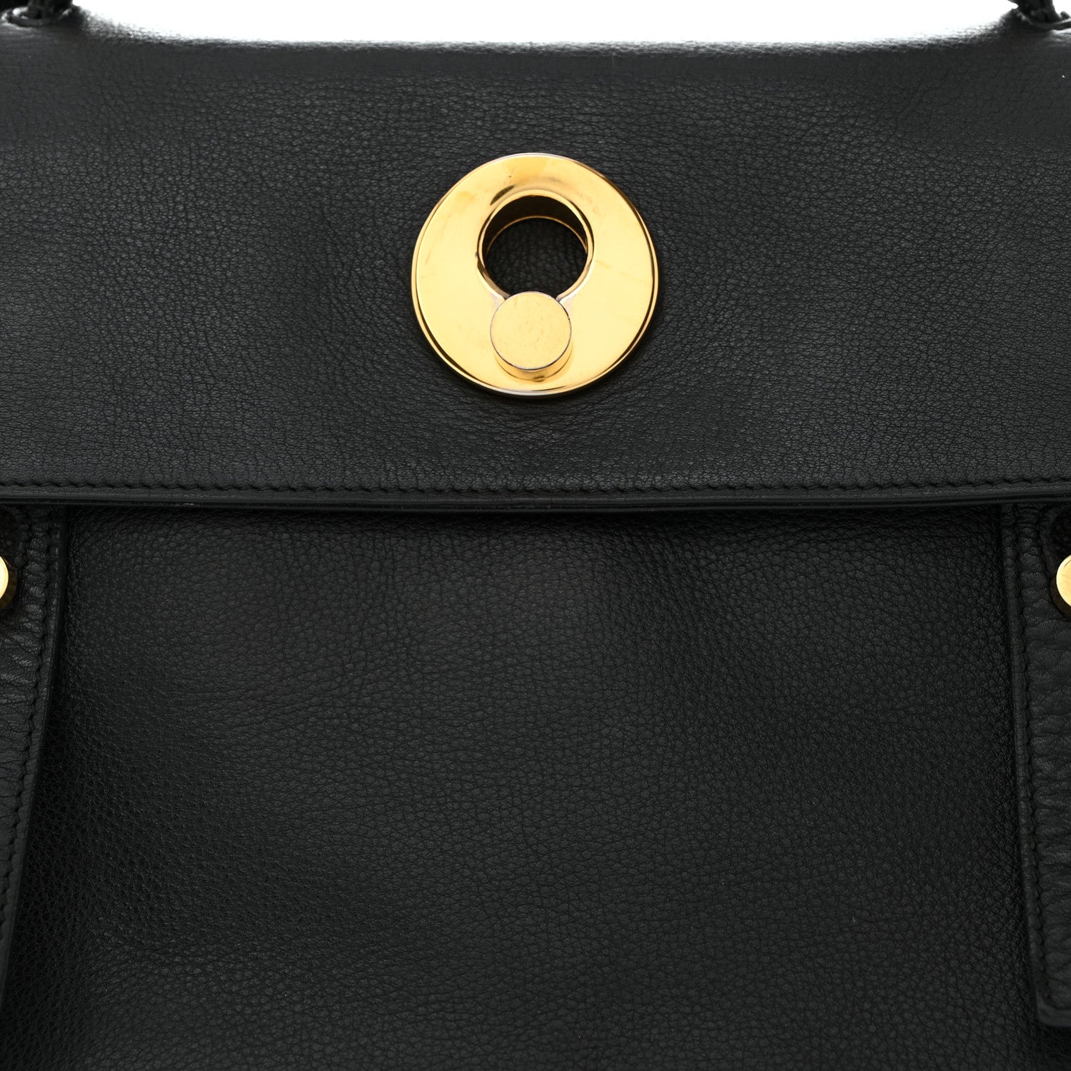 Saint Laurent Calfskin Canvas Small Muse Two Black 8 of 13