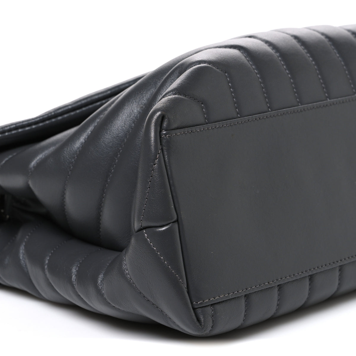 Saint Laurent Calfskin Y Quilted Monogram Medium Loulou Chain Satchel Storm 9 of 10