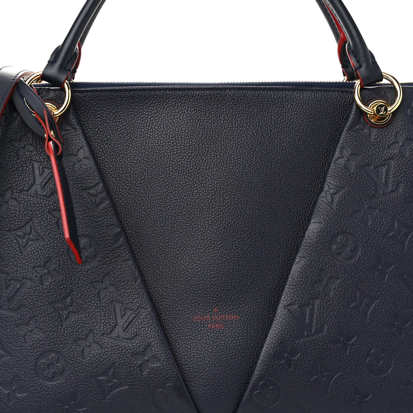 Empreinte V Tote MM Marine Rouge