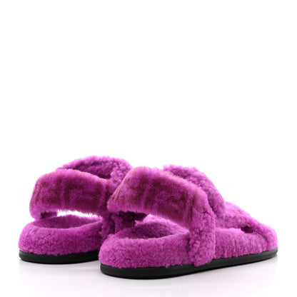 Fendi Shearling FF Fendi Feel Sandals 39 Bouganville 4 of 8