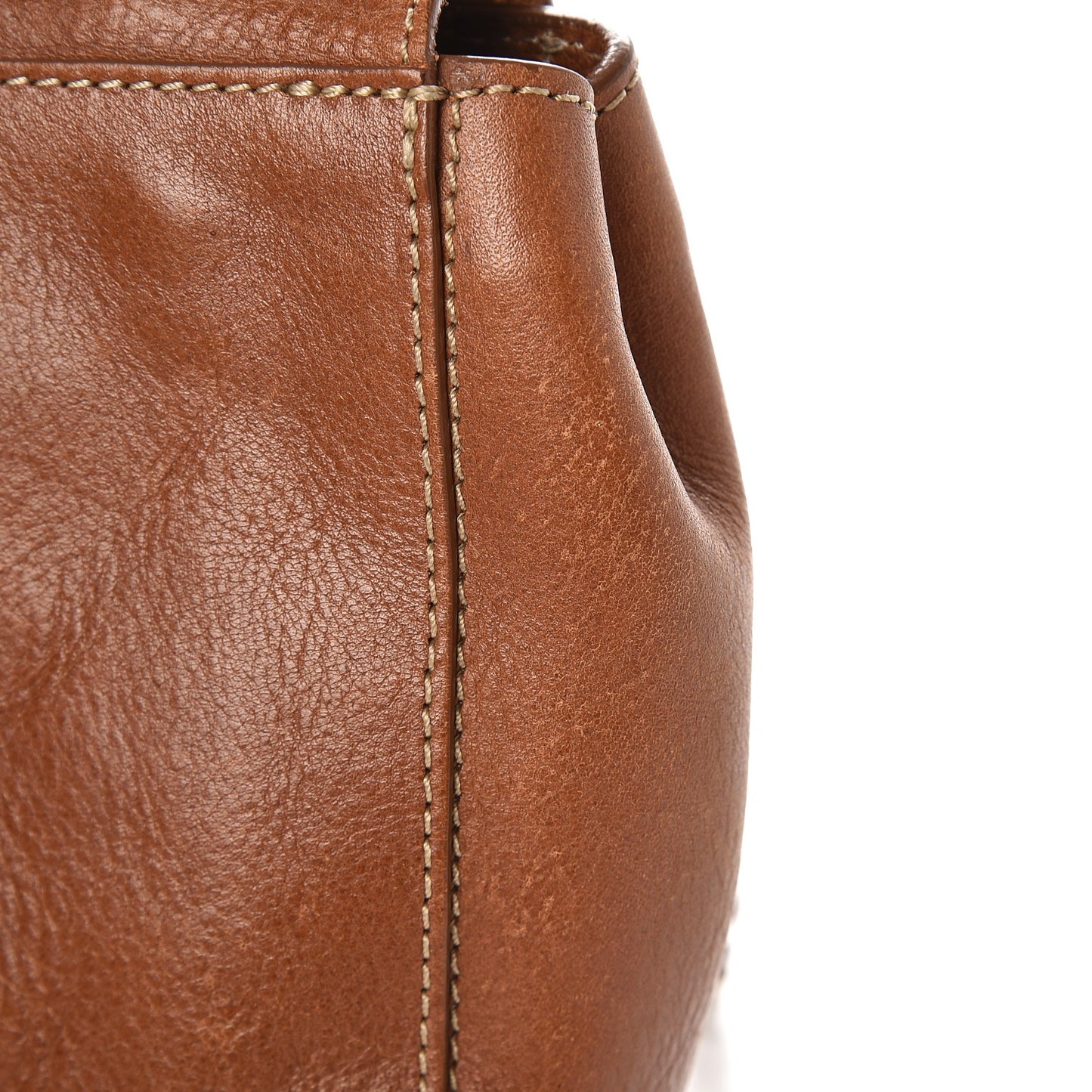 Natural Calfskin Small Lily Flap Oak