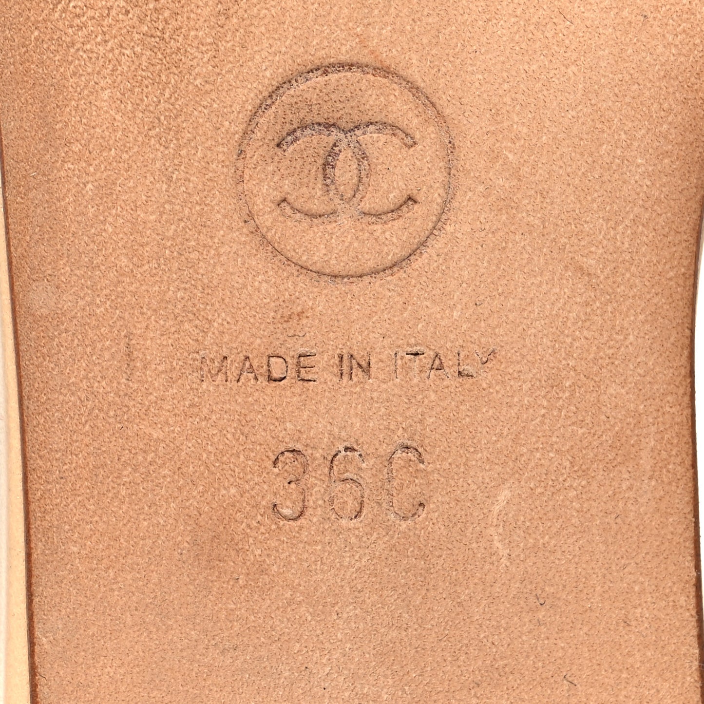 Lambskin Camellia Slide Sandals 36 Beige