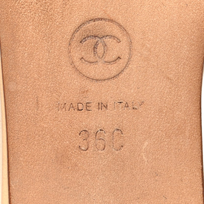 Chanel Lambskin Camellia Slide Sandals 36 Beige 7 of 9