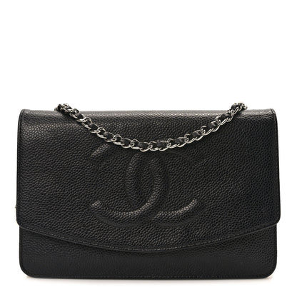 Chanel Caviar Timeless CC Wallet On Chain WOC Black 1 of 14
