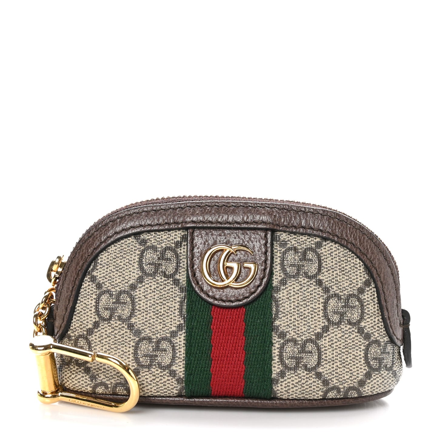 GG Supreme Monogram Web Ophidia Dome Key Pouch Beige New Acero