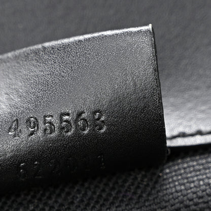 Gucci Soft GG Supreme Monogram Calfskin Web Double Buckle Backpack Black 7 of 14