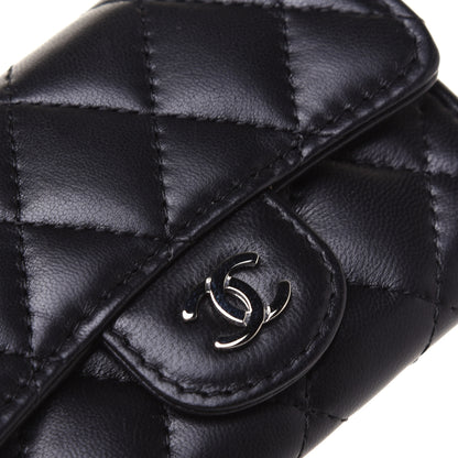 Chanel Lambskin Quilted Flap Card Holder Black 11 of 12