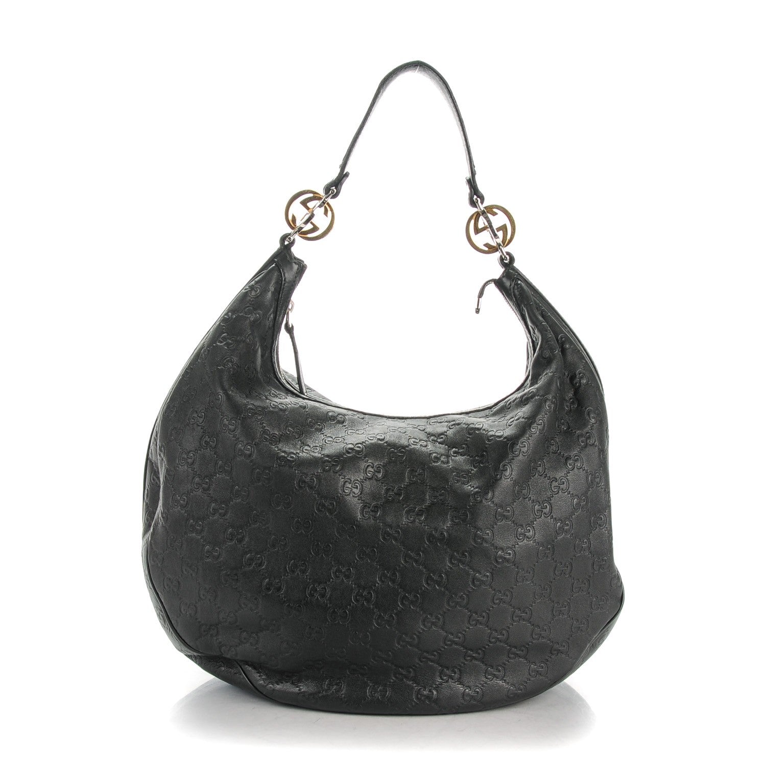 Gucci Guccissima Large GG Twins Hobo Black 1 of 7