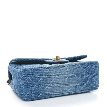 Chanel Washed Denim Quilted Mini Rectangular Flap Blue 4 of 11