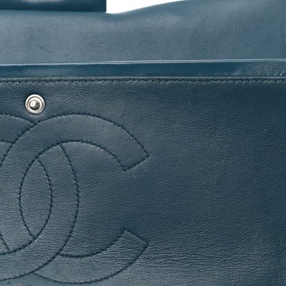 Chanel Patent Calfskin Quilted Jumbo Double Flap Turquoise 14 of 17