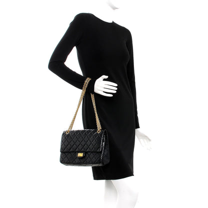 Chanel Aged Calfskin Quilted 2.55 Reissue 226 Flap Black 3 of 10