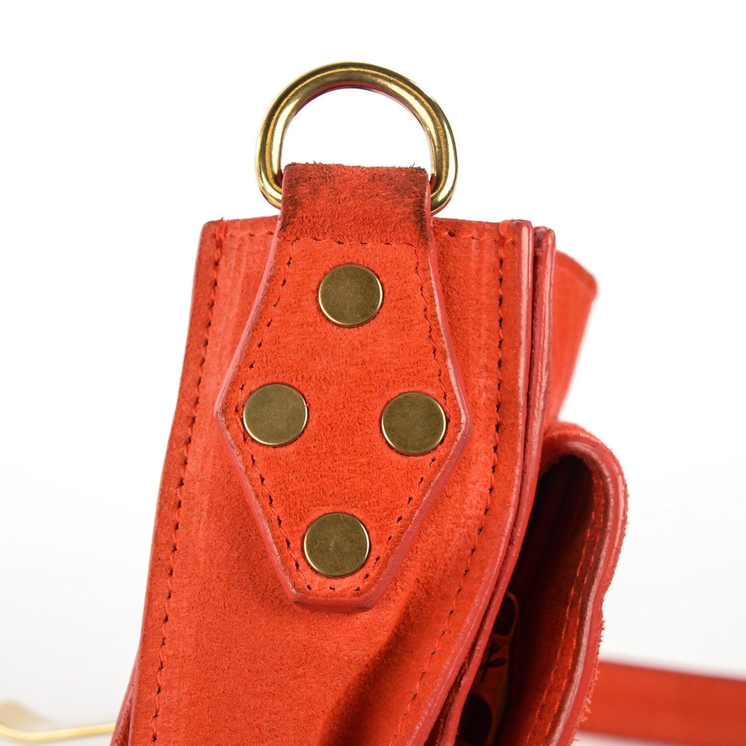 Proenza Schouler Suede PS1 Mini Pouch Messenger Bag Orange 3 of 13
