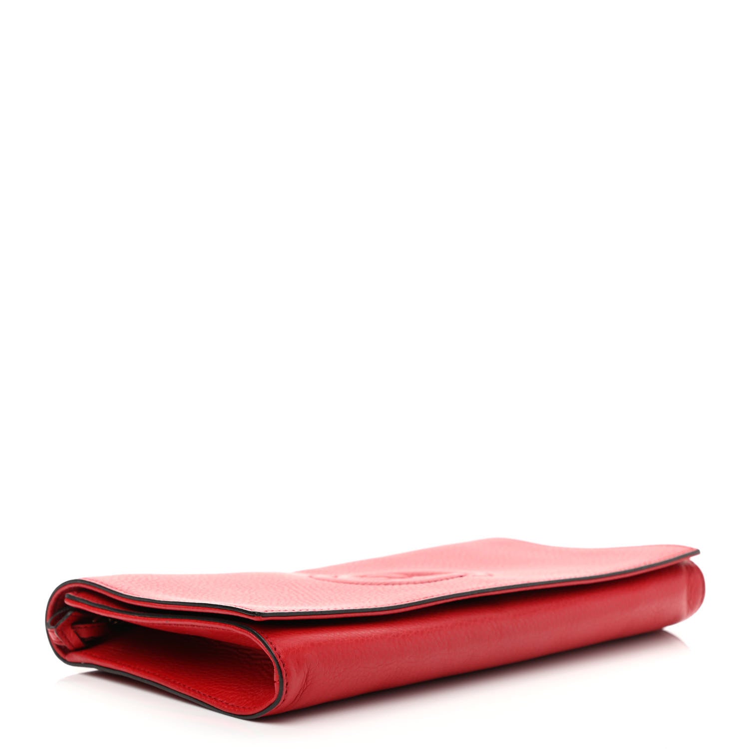 Gucci Pebbled Calfskin Medium Soho Clutch Red 4 of 8
